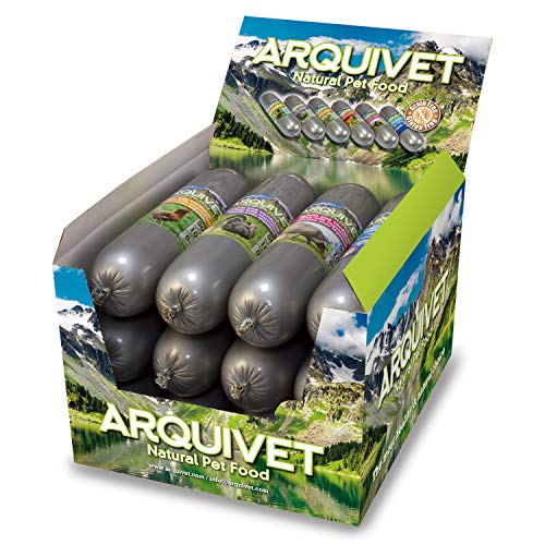 ARQUIVET Salchicha de Pescado con Verduras para Perros 500 gr - 90% de Pescado - Alimentación Canina - Sin Cereales ni Gluten - Alimento complementario a la Dieta a Base de pienso