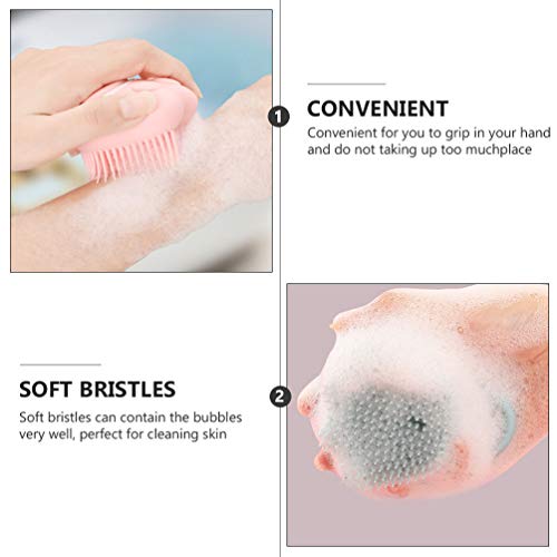 Artibetter 3 Piezas Cepillo de Baño de Silicona para Bebés Esponja Exfoliante para Masaje Corporal Esponja Esponja para Niños Sensibles