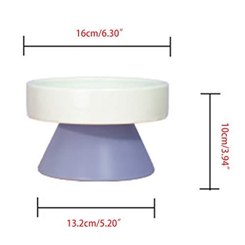 ARTMINZO Cuencos para Gatos, Protector de Cuello Elevado, Boca Ancha, Cuenco Redondo para Comida de Mascotas, Cuenco de protección de Columna Vertebral de cerámica
