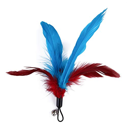 ARTMINZO Juguetes para Gatos, 14 Piezas, Juego de Juguetes de Plumas de Gato de Repuesto, Juguete Interactivo para Gatitos, Varita, Juguetes de Bola