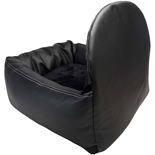 Asiento de coche de aspecto de piel para perro, gato o mascota, incluye correa flexible recomendada para Ford Mondeo V Hatchback