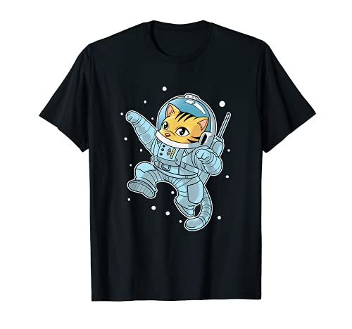 Astro Gato Espacial Gatito Gatos Espaciales Universo Mascota Camiseta