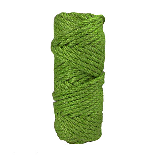 Asudaro Cuerda de Cáñamo, Cuerda de Yute, Cuerda de Sisal Gatos, DIY Jardineria, Cordel Decorativo, Reemplazo de Arbol de Gato/Rascador de Gato,Cuerda de Sisal Natural, 6MM*10M, Verde