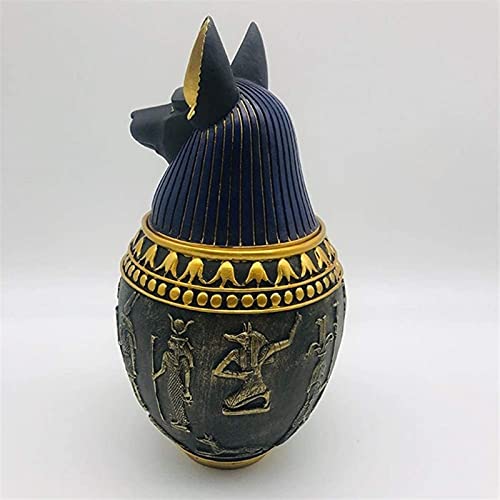 Ataúd para mascotas, urna conmemorativa para mascotas, urna para mascotas estilo faraón egipcio Suministros funerarios para mascotas de urna para perros grandes y medianos sin sellar (color: pequeño)