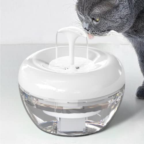 Atlantis X - Fuente de Agua para Gatos y Perros de Queen & Hunter - Dispensador de Agua silencioso - Hidratación higiénica - Filtro de eficacia del 99,9% - 1,5 litros - Sin BPA - Modo Cascada