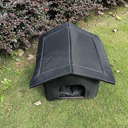 Augneveres Casa para Gatos al Aire Libre Resistente a la Intemperie, Casa para Gatos Salvajes, Cama para Gatos al Aire Libre, Tienda para Gatos al Aire Libre Engrosada y Resistente a la Intemperie