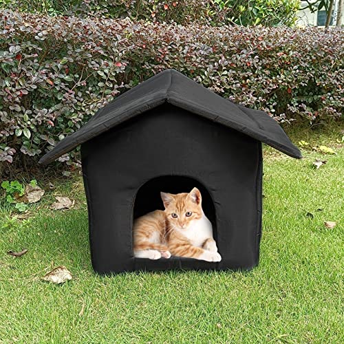 Augneveres Casa para Gatos al Aire Libre Resistente a la Intemperie, Casa para Gatos Salvajes, Cama para Gatos al Aire Libre, Tienda para Gatos al Aire Libre Engrosada y Resistente a la Intemperie