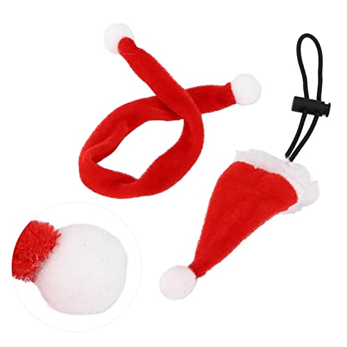 Autuncity Gorro Navideño de Lagarto, Kit de Gorro de Dragón Barbudo Navideño, Cómodo, Ajustable, Cálido para Gatear, Mascota para Lagarto