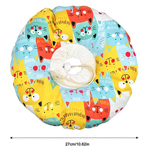 AvoDovA Collar de Recuperación para Mascotas, Collar Isabelino Gato Perro, Ajustable Collar de Protección para Mascotas, Collar de Gatito Gato Elizabeth, Collar Suave para Anti-mordida (S)