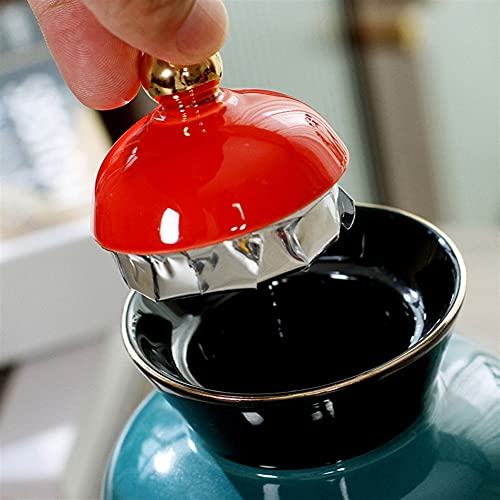 AWCPP Urna de Cremación, Urna de Cerámica Fúnebre para Memoriales, Muñeca de Mascotas Conmemorativa Hecha a Mano, Urna de Cerámica, para Perros, Gatos U Otras Mascotas Pequeñas Qiu/9.7 * 22.5Cm
