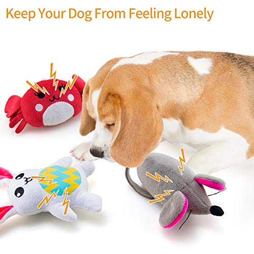 AWOOF 10 PCS Juguete para Perro Cute Juguetes Cachorro Juguetes Chirriantes para Perros Pequeños, Juguetes de Peluche para Perros con Sonido