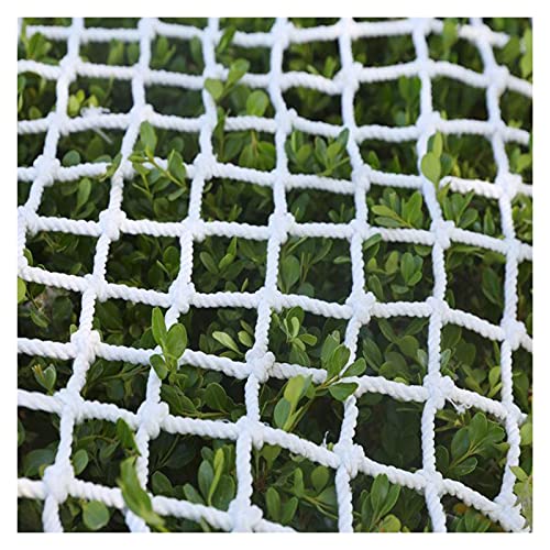 AWSAD Red de Seguridad Niños Red de Cuerda de Cerca de Planta Blanco Balcón Partición Barrera de Ventana Foto Red de Decoración de Pared Color : 5cm Mesh, Size : 2×8m(6.6×26.2ft)