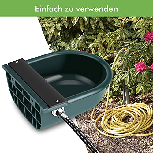 AYNEFY Tränkebecken 4L Automatisches Tränketrog Schwimmer-Tränkebecken con Rohrventil para caballos ovejas, cabras, vacuno