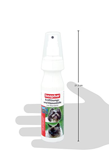 Ayuda para desenredar y peinar, Cuidado para Perros y Gatos, espray desfiltante con Aceite de Almendra, espray para peinar la Piel de Perro, Botella pulverizadora de 150 ml