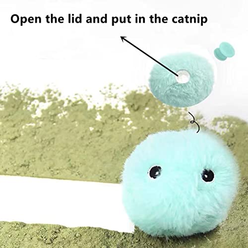 AYZECHANG Pelotas de menta para gatos, juguete interactivo con sonido, 3 piezas