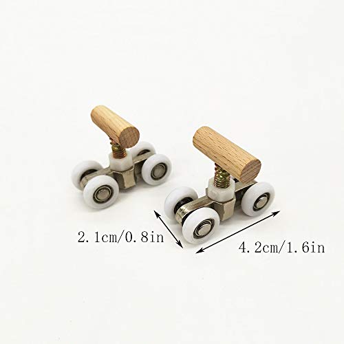 AZXAZ Parrots Roller Patines Juguete Plástico Metal Equipo de Entrenamiento Madera Perca Polea Interactiva Pájaro Juguete (S)