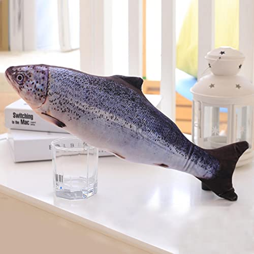 B/A Juguete eléctrico para Gatos con Peces en Movimiento - Simulación de Peces eléctricos para muñecas - Juguete para Gatos - Juguete para Gatos con pez Flojo con Hierba gatera para Jugar, Relajarse