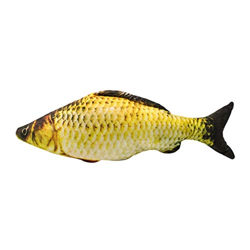 B/A Juguete eléctrico para Gatos con Peces en Movimiento - Simulación de Peces eléctricos para muñecas - Juguete para Gatos - Juguete para Gatos con pez Flojo con Hierba gatera para Jugar, Relajarse