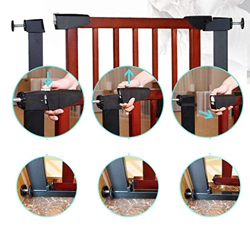 Baby Gate Fence Barandas de escaleras Baby Child Fence Protection Fence Baby Gate con Puerta para Perros Fence Punching Gratis (Color: Blanco, Tamaño: 96-103cm)