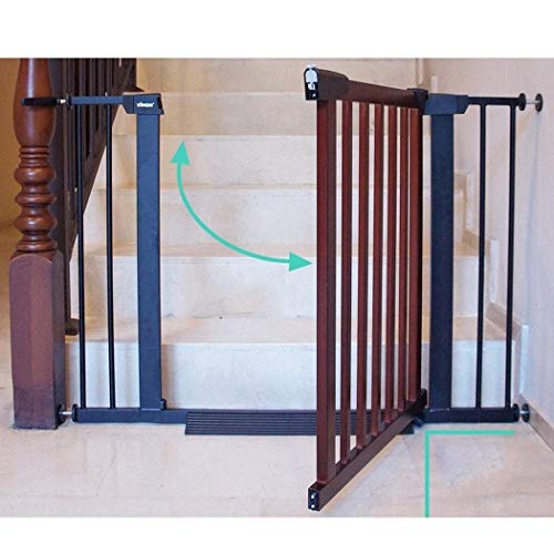 Baby Gate Fence Barandas de escaleras Baby Child Fence Protection Fence Baby Gate con Puerta para Perros Fence Punching Gratis (Color: Blanco, Tamaño: 96-103cm)