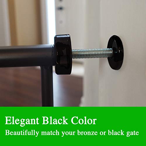 Baby Gate Guru Varillas de Husillo Extra Largas M10 (10mm) para Barreras de Seguridad para Bebés y Mascotas Montadas a Presión - Paquete de 4 Reemplazos (10mm, Negro)