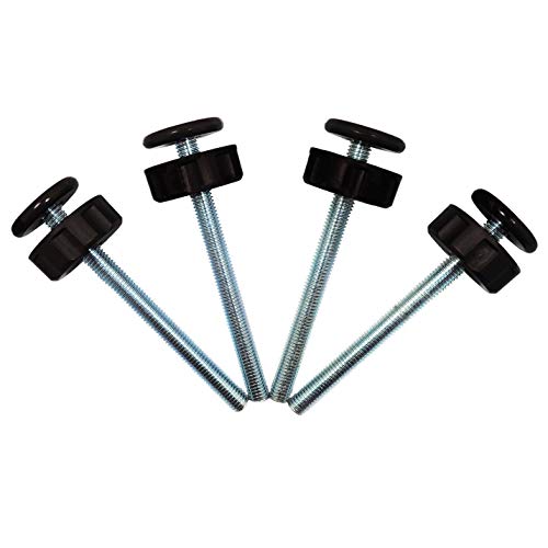 Baby Gate Guru Varillas de Husillo Extra Largas M10 (10mm) para Barreras de Seguridad para Bebés y Mascotas Montadas a Presión - Paquete de 4 Reemplazos (10mm, Negro)