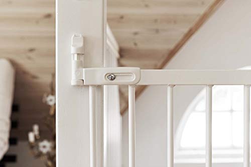 BabyDan – Barrera de seguridad extensible, de metal, color blanco/plateado blanco Metal Blanc/Argent
