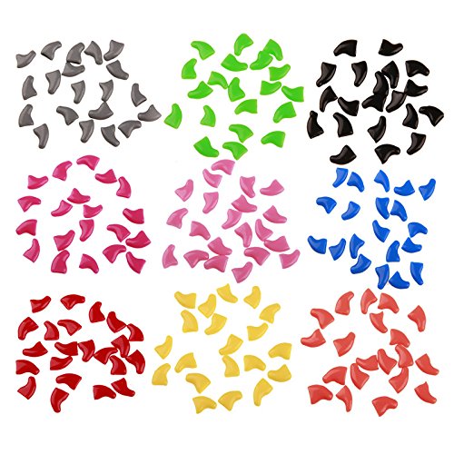 BaconiXfF - 20 Unidades de Tapas de Silicona para Mascotas, Gatos, Garras de Control de uñas, Patas de Gato, Mascotas con Pegamento, Garras de Control, tamaño S