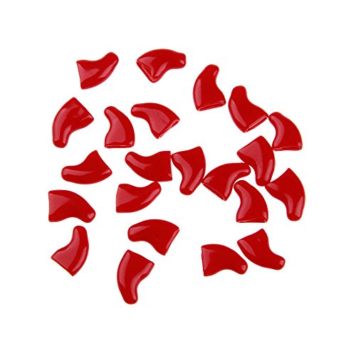 BaconiXfF - 20 Unidades de Tapas de Silicona para Mascotas, Gatos, Garras de Control de uñas, Patas de Gato, Mascotas con Pegamento, Garras de Control, tamaño S