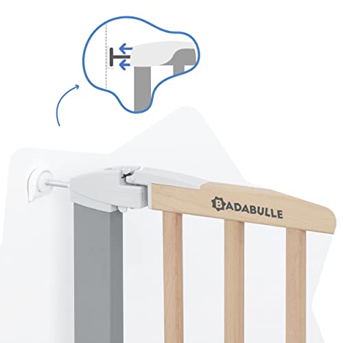 Badabulle Barrera de seguridad Safe & Lock Madera Metal - Apertura de 73 a 81,5 cm, B025233