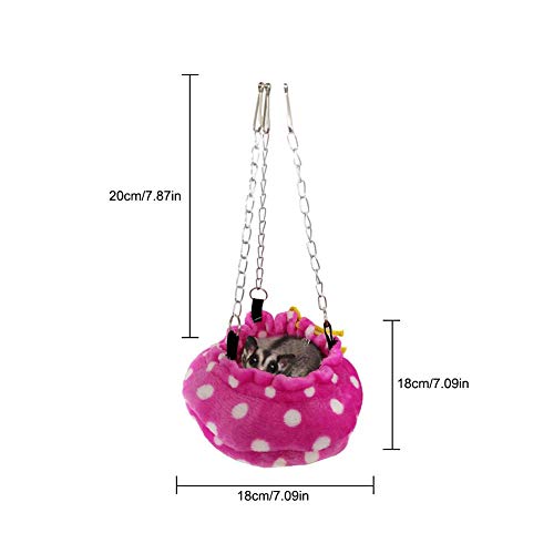 BAEDEE Camas para Gatos Cama Hamster Jaula de Ratas Accesorios Mascotas Hamaca Guinea Cerdo casa Guinea Cerdo Hamaca Camas de Conejo para Interiores Pink