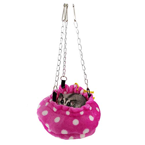 BAEDEE Camas para Gatos Cama Hamster Jaula de Ratas Accesorios Mascotas Hamaca Guinea Cerdo casa Guinea Cerdo Hamaca Camas de Conejo para Interiores Pink