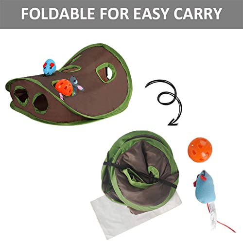 Bagalqio Swide Educativa de Bell Carpa de 9 Hoyos túnel del Animal doméstico del Gato Juguetes del Juego de los Ratones de Inteligencia Nice Practical Popular vividly Right
