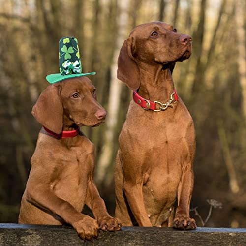Balacoo 1 Set Pet Dog Patricks Day Disfraz Shamrock Perro Top Hat Hat Green Dog Triangle Bibs Cat Scarf Perrito Pañuelo para Perros Gatos Puppy Gatito