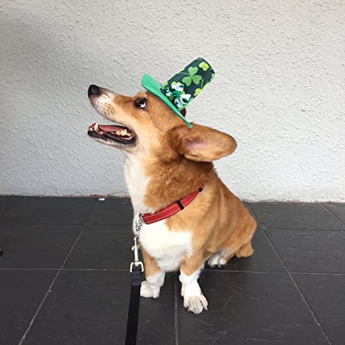 Balacoo 1 Set Pet Dog Patricks Day Disfraz Shamrock Perro Top Hat Hat Green Dog Triangle Bibs Cat Scarf Perrito Pañuelo para Perros Gatos Puppy Gatito