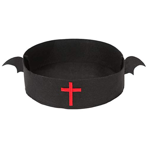 Balacoo 1Pc Cama para Mascotas Murciélago de Halloween Tela de Fieltro Suave Cruz Roja Suministros para Mascotas Casa de Mascotas Cojín Cama para Dormir para Gatito Gato