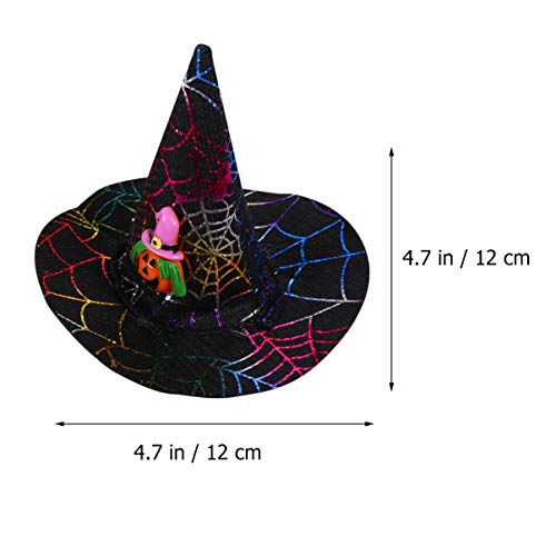 Balacoo 2Pcs Halloween Pet Bruja Sombreros Mascota Halloween Cosplay Sombreros Accesorios de Disfraz de Bruja para Mascota Gato Perro Halloween Vestir Festival Decoración (Negro Naranja)