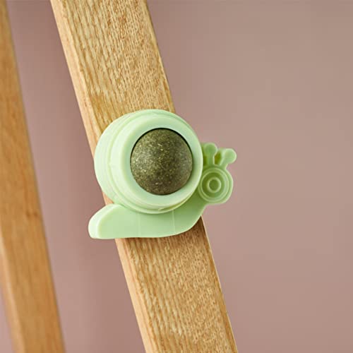 Balacoo 3 Unids Catnip Bolas para Gatos Gatos Girlables Catnip Balls Cat Wall Treats Comestible Licking Ball Cat Snack Gatito Masticar Juguetes Dientes Limpieza Dental Cat Toy Light Green
