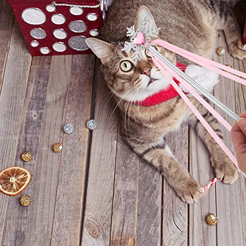 Balacoo 3 UNIDS Teaser Cat Toy Toy Cat Wand Toys Interactive Toys Copo de Nieve Palitos de Hadas para Gatito Gatito Diversión Ejercitador Jugar Pink Purple Amarillo