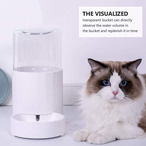 Balacoo Bebedero Automático para Mascotas Dispensador Alimentador Bowl Drinkwell Gato Perro Fuente de Agua Alimentador de Alimentos Herramienta para Perro Hámster Gatito Gato 2. 5 L