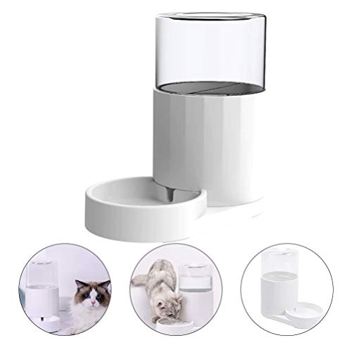 Balacoo Bebedero Automático para Mascotas Dispensador Alimentador Bowl Drinkwell Gato Perro Fuente de Agua Alimentador de Alimentos Herramienta para Perro Hámster Gatito Gato 2. 5 L