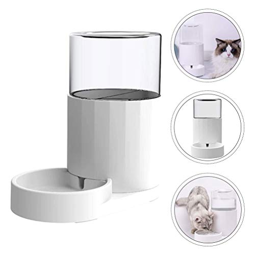 Balacoo Bebedero Automático para Mascotas Dispensador Alimentador Bowl Drinkwell Gato Perro Fuente de Agua Alimentador de Alimentos Herramienta para Perro Hámster Gatito Gato 2. 5 L