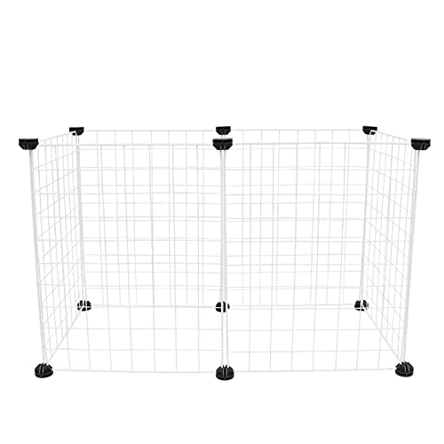 Balacoo Bolígrafo de Ejercicio de Metal para Perros Pequeños Animales Cerca de Patio Perrera Jaula Valla Tienda Independiente Plegable para Mascotas Puerta de Juegos sin Puerta