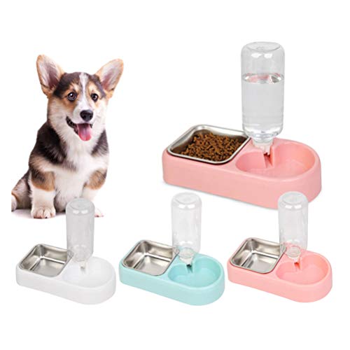 Balacoo Dispensador de Alimentos para Mascotas Alimentador Automático de Gatos Fuente de Agua para Perros Suministros de Alimentación para Mascotas para Perros Gatos Pequeños Animales