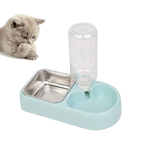 Balacoo Dispensador de Alimentos para Mascotas Alimentador Automático de Gatos Fuente de Agua para Perros Suministros de Alimentación para Mascotas para Perros Gatos Pequeños Animales