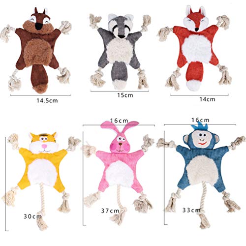 Balacoo Juguete Educativo Creative Bite Supply Adorable Mono Muñeca de Peluche Divertido Sonido Juguete para Mascota Gato Perro Cachorro
