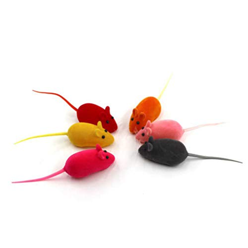 Balacoo - Juguete interactivo para gatos, juguetes de ratones de peluche, juguete para jugar al gato, cachorro, gatito, gatito (color al azar)