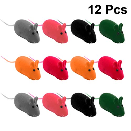 Balacoo - Juguete interactivo para gatos, juguetes de ratones de peluche, juguete para jugar al gato, cachorro, gatito, gatito (color al azar)