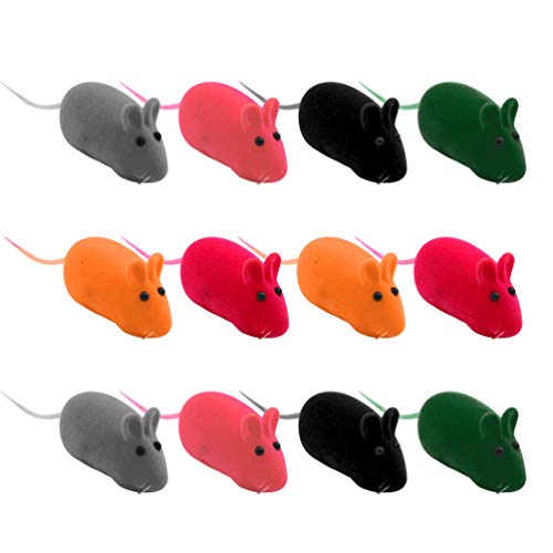 Balacoo - Juguete interactivo para gatos, juguetes de ratones de peluche, juguete para jugar al gato, cachorro, gatito, gatito (color al azar)