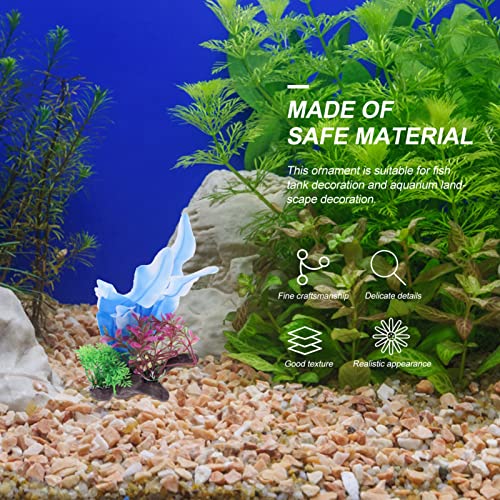 Balacoo Peces Tanque Kelp Plantas de Algas Marinas: Adorno de Acuario Decoración Artificial Peces Tanque Paisaje Cueva Hierba Acuario Paisajismo Decoraciones Azul